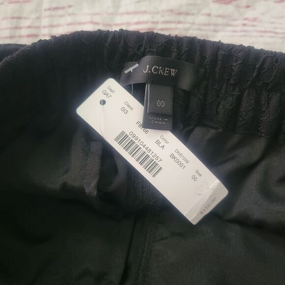 J. Crew Easy Pant in Black Lace Size 00 - Picture 5 of 6